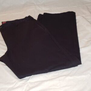 Men's Izod Flat Front Chinos, Black, Size 34" waist / 32" length